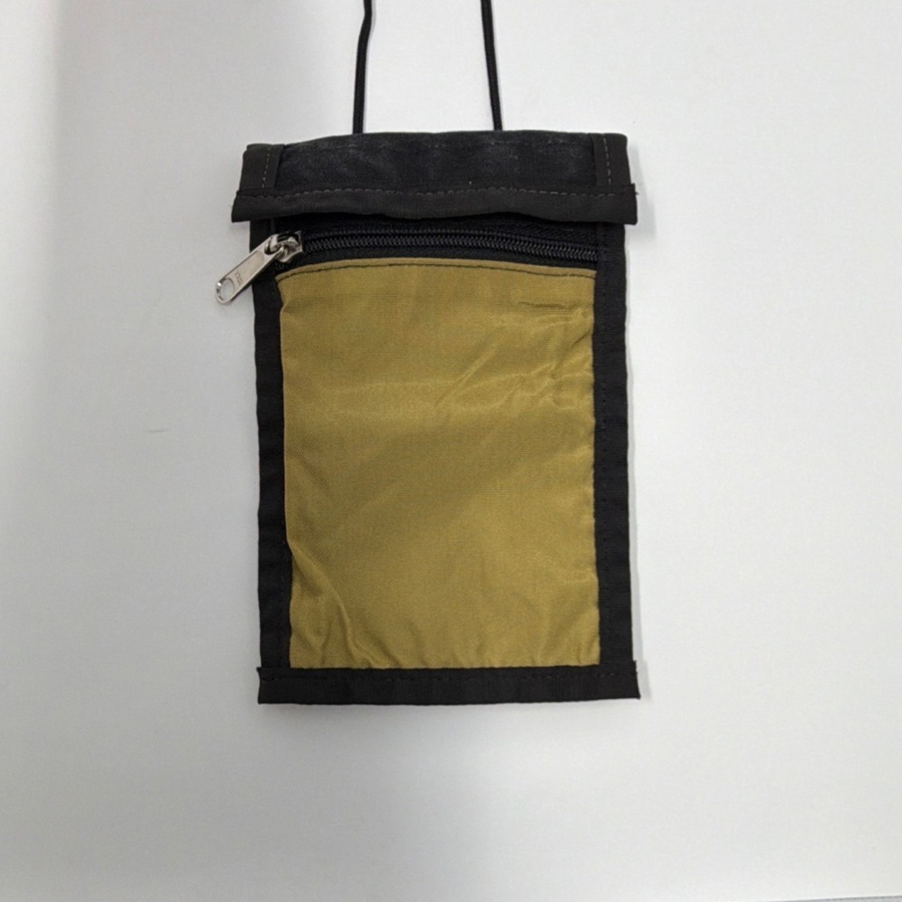 Eddie Bauer Utility Neck Pouch Belt Loop Two Pocket Black Khaki